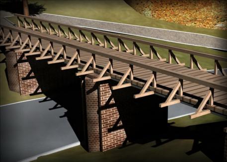 Intrare peste "ape": A început construcţia podului peste şanţul Cetăţii! (FOTO)